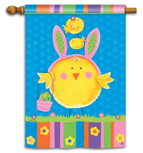 Easter Chicks Flag 2 Sided Standard House Banner heartlandflags