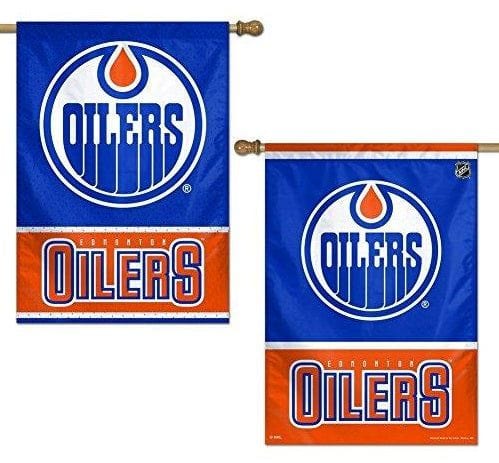 Edmonton Oilers Banner 2 Sided Vertical Flag heartlandflags