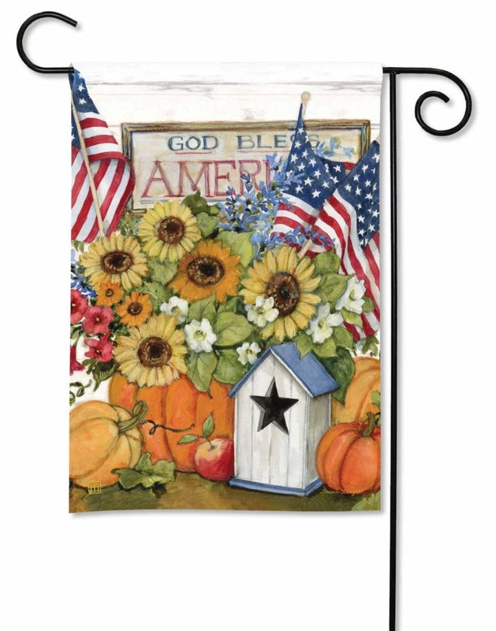 Fall Flags Garden Flag Susan Winget God Bless America heartlandflags