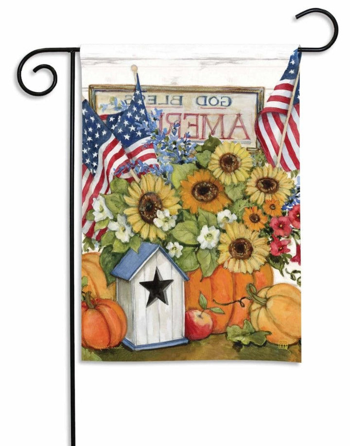 Fall Flags Garden Flag Susan Winget God Bless America heartlandflags