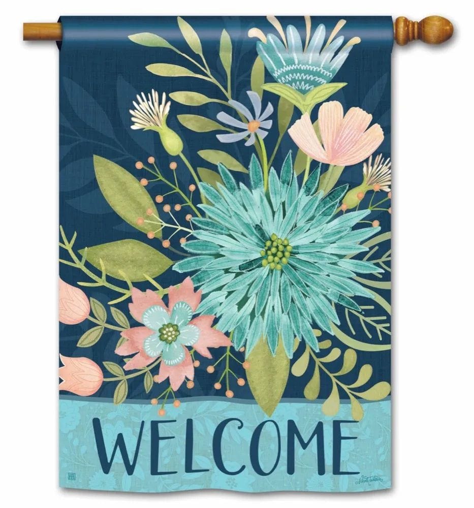 Floral Reflection Flag Welcome Banner heartlandflags