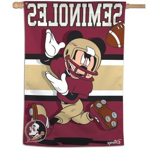 Florida State Banner Mickey Mouse Seminoles Football House Flag heartlandflags