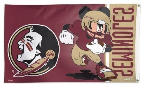 Florida State Flag Seminoles 3x5 Mickey Mouse Disney heartlandflags