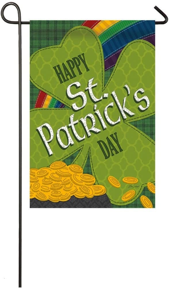 Gold Coins St Patricks Day Garden Flag 2 Sided Lori Siebert heartlandflags