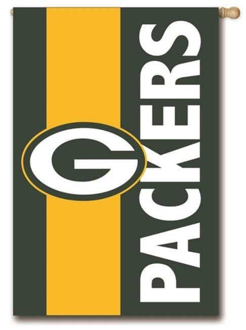 Green Bay Packers Banner 2 Sided Embellished Applique House Flag heartlandflags