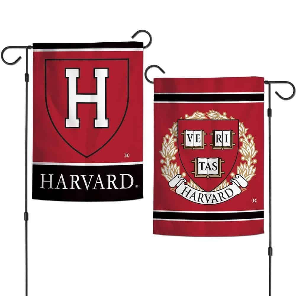 Harvard Garden Flag 2 Sided Logo heartlandflags