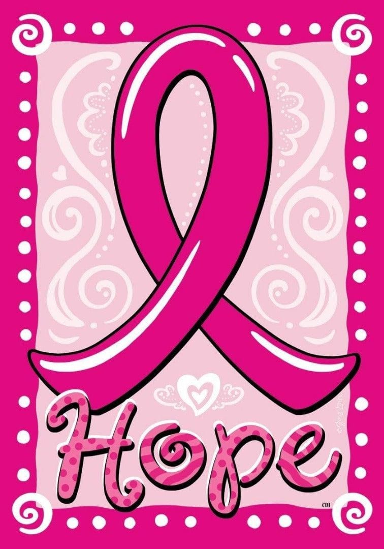 Hope Pink Ribbon Flag 2 Sided Cancer Awareness House Banner heartlandflags