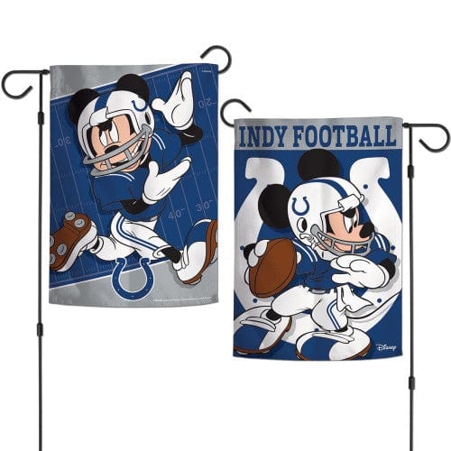 Indianapolis Colts Garden Flag 2 Sided Mickey Mouse heartlandflags