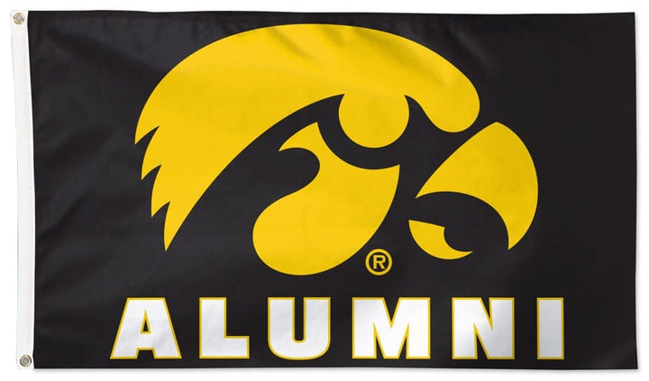 Iowa Hawkeyes Flag 3x5 Alumni Black heartlandflags