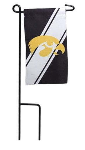 Iowa Hawkeyes Mini Garden Flag with Stand Cemetery Plant heartlandflags