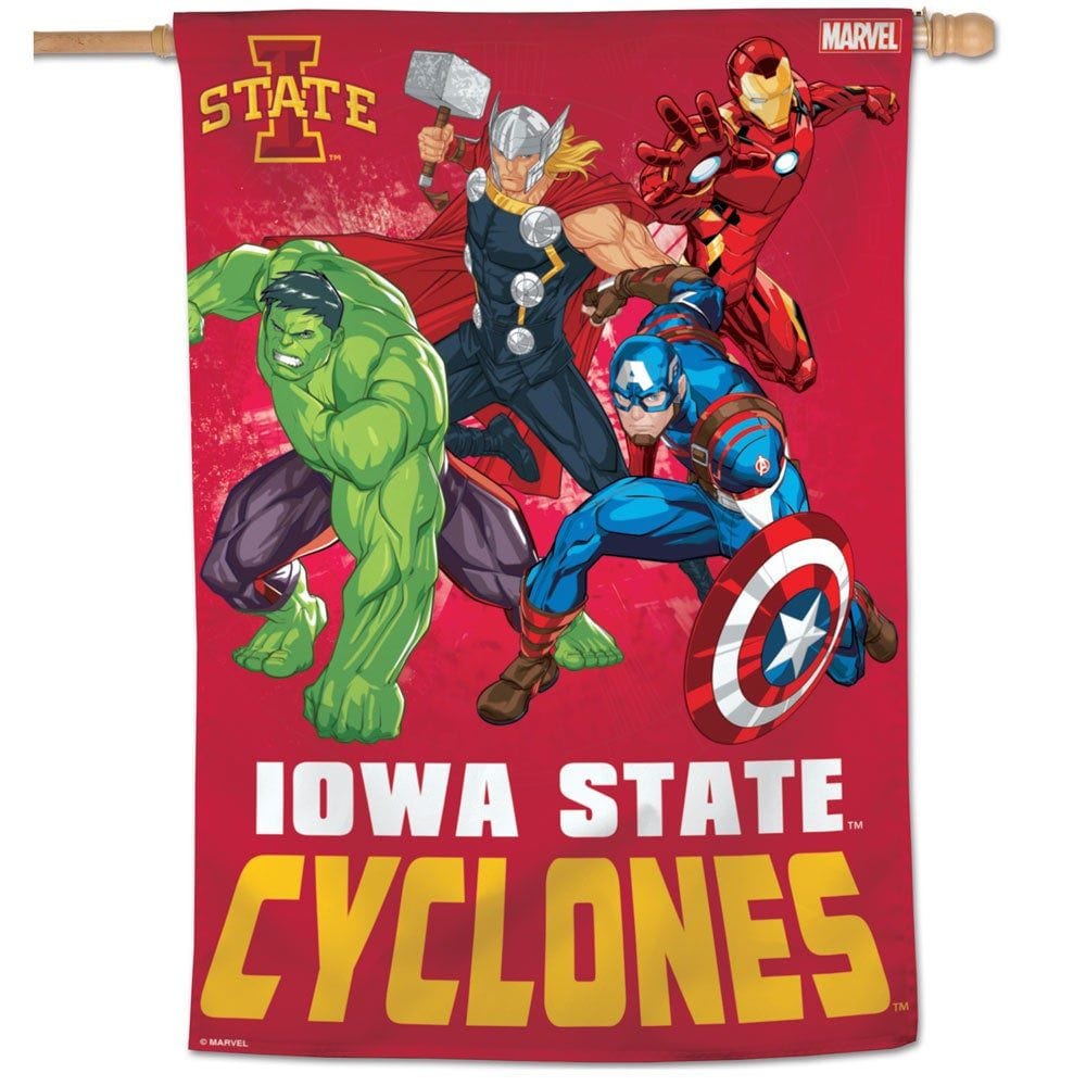 Iowa State Cyclones Flag House Banner Marvel Avengers heartlandflags