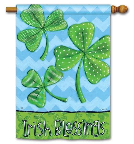 Irish Blessings Flag 2 Sided St Patricks Day House Banner heartlandflags