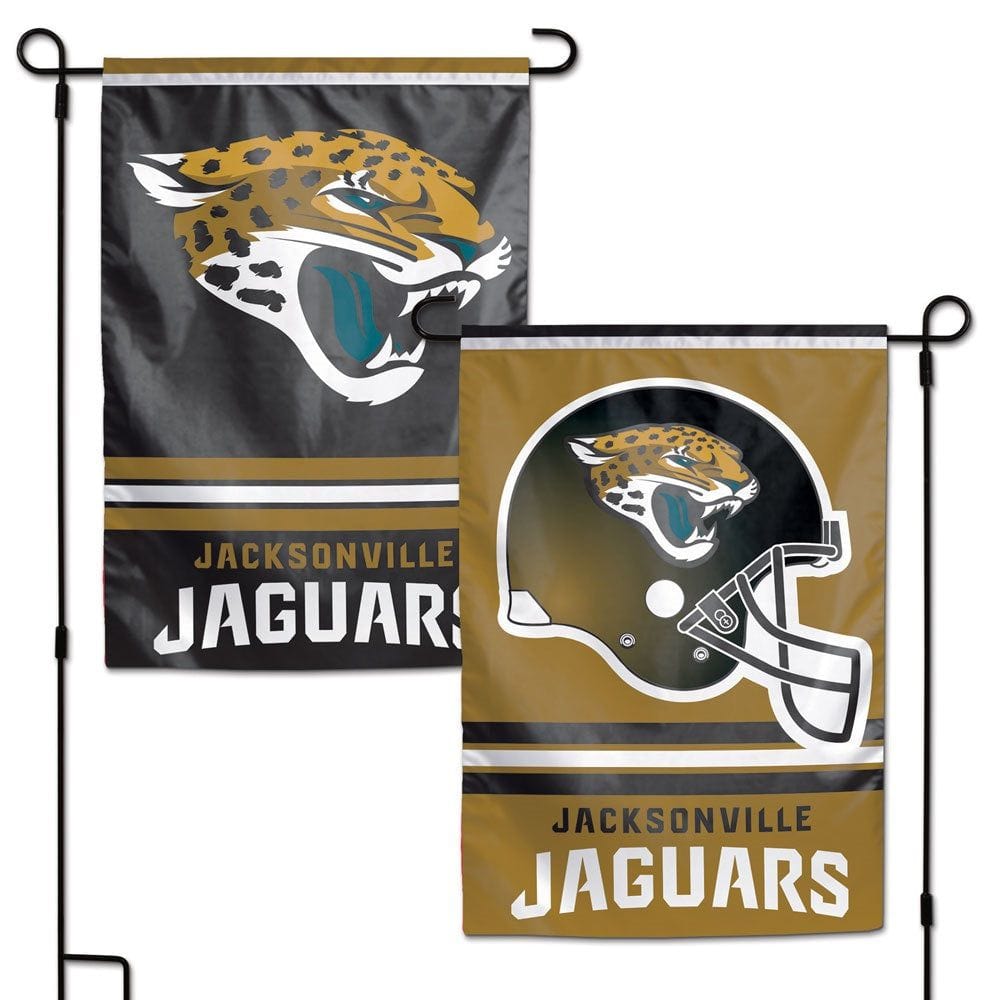 Jacksonville Jaguars Garden Flag 2 Sided NFL Double Logo heartlandflags