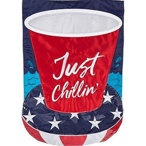 Just Chillin Flag 2 Sided Patriotic House Banner heartlandflags