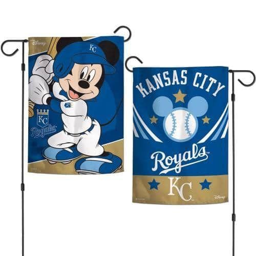 Kansas City Royals 2 Sided Garden Flag Mickey Mouse heartlandflags