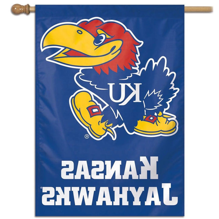 Kansas Jayhawks Banner Logo House Flag heartlandflags