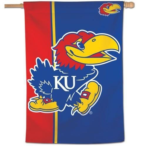 Kansas Jayhawks Flag Striped House Banner heartlandflags