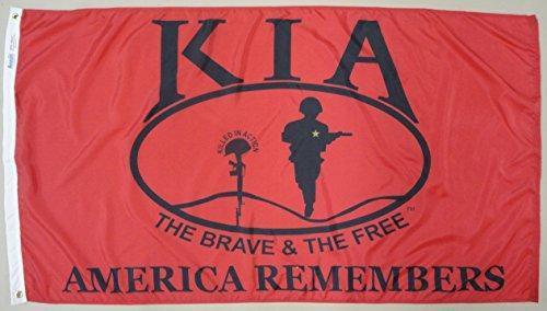 KIA Flag 3x5 Killed In Action The Brave & The Free heartlandflags