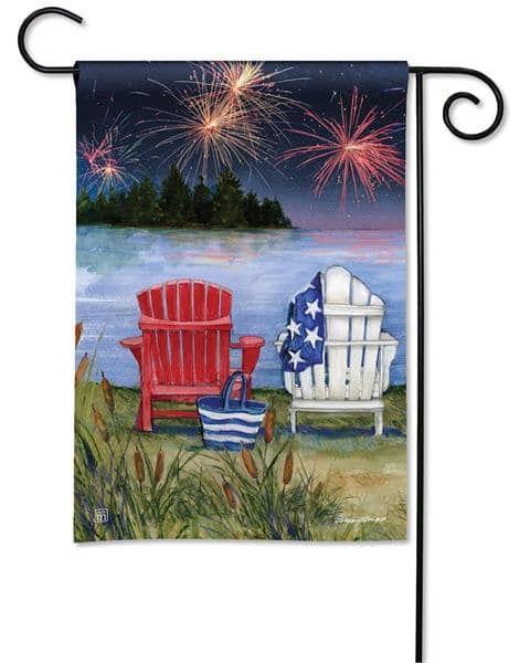 Lake View Garden Flag 2 Sided Patriotic heartlandflags