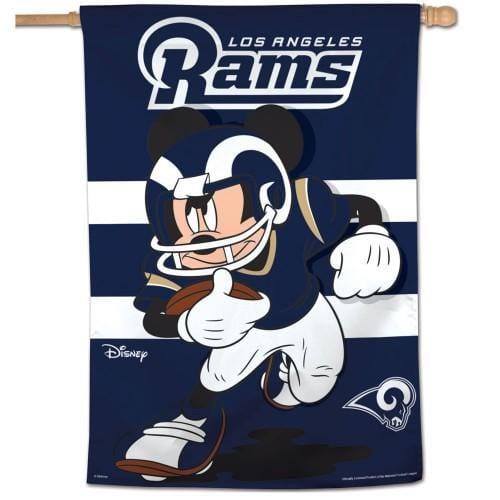 Los Angeles Rams Flag Mickey Mouse Football House Banner heartlandflags