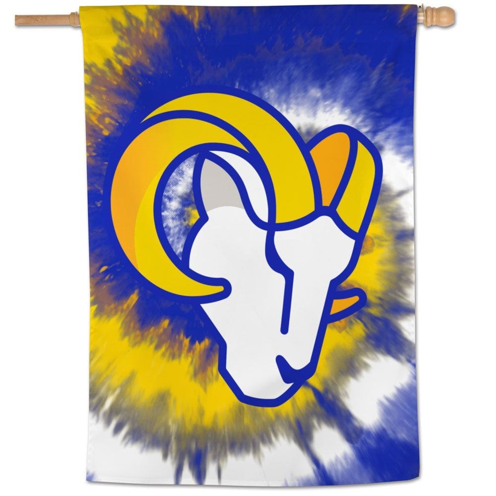 Los Angeles Rams Flag Tie Dye Logo heartlandflags