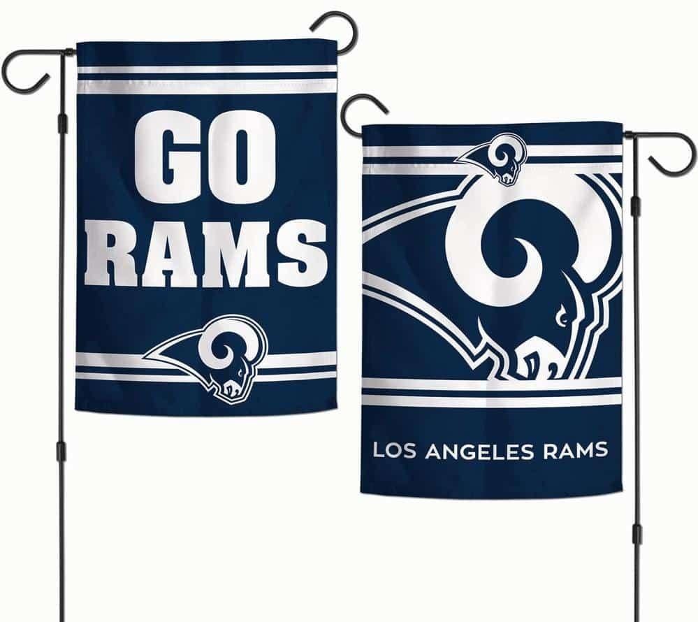 Los Angeles Rams Garden Flag 2 Sided Go Rams Slogan heartlandflags