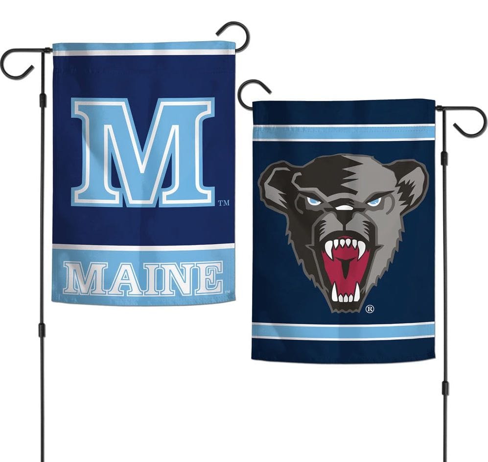 Maine Black Bears Garden Flag 2 Sided Logo heartlandflags