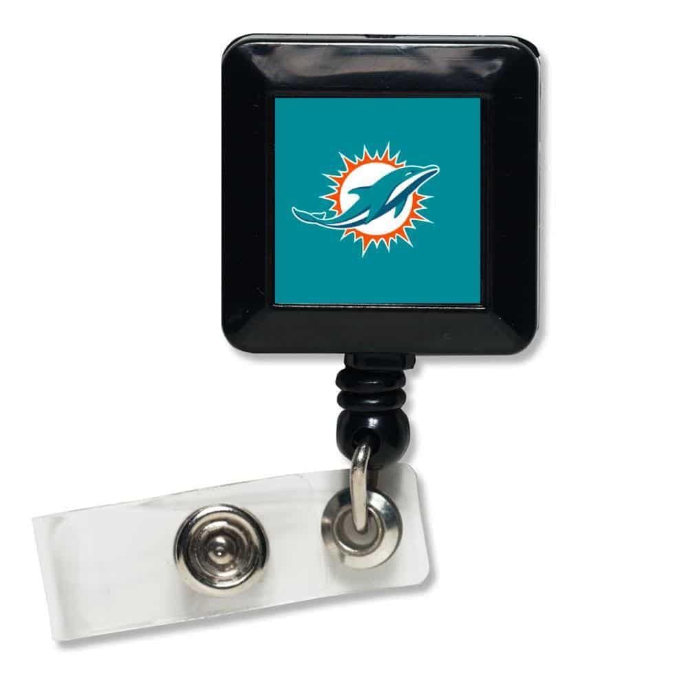 Miami Dolphins Reel Badge Holder Retractable heartlandflags