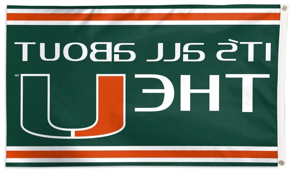 Miami Hurricanes Flag 3x5 Its All About The U Logo heartlandflags