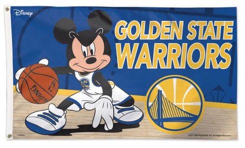 Mickey Mouse Golden State Warriors Flag 3x5 heartlandflags