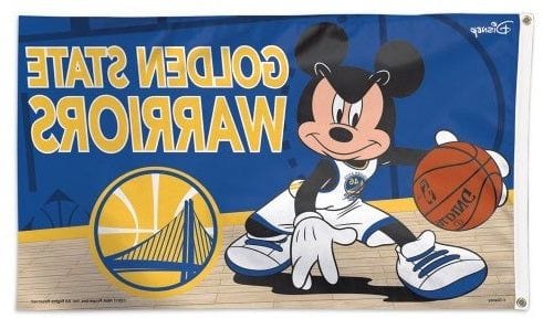 Mickey Mouse Golden State Warriors Flag 3x5 heartlandflags