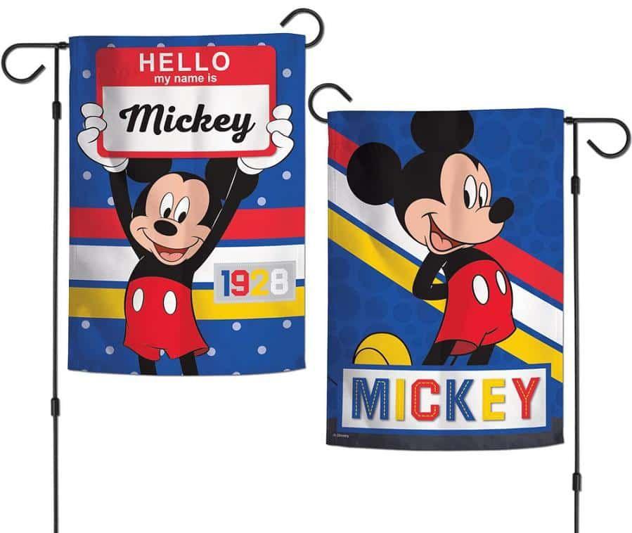 Mickey Mouse Hello Garden Flag 2 Sided 1928 heartlandflags