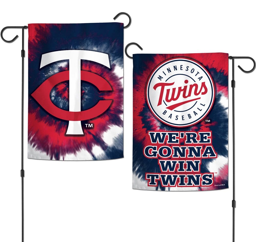 Minnesota Twins Garden Flag 2 Sided Tie Dye New Logo heartlandflags