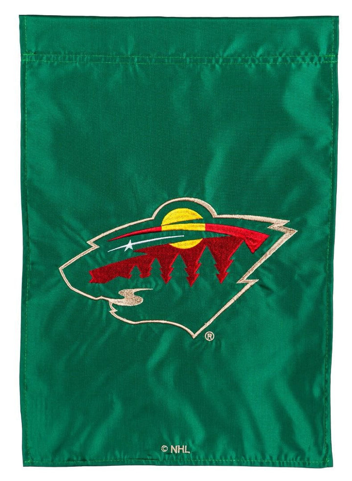 Minnesota Wild Garden Flag 2 Sided Applique heartlandflags