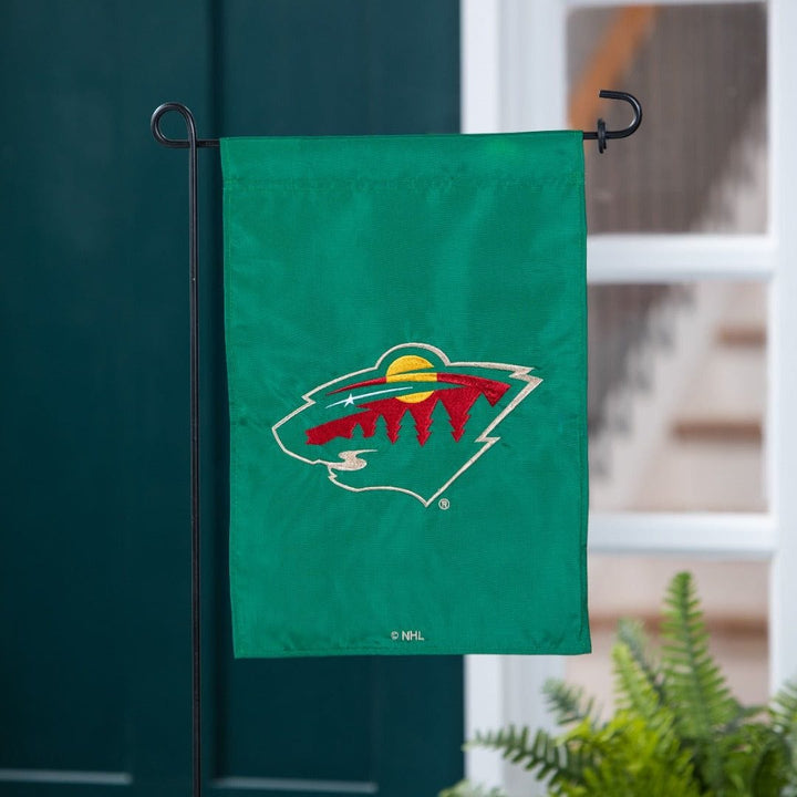 Minnesota Wild Garden Flag 2 Sided Applique heartlandflags