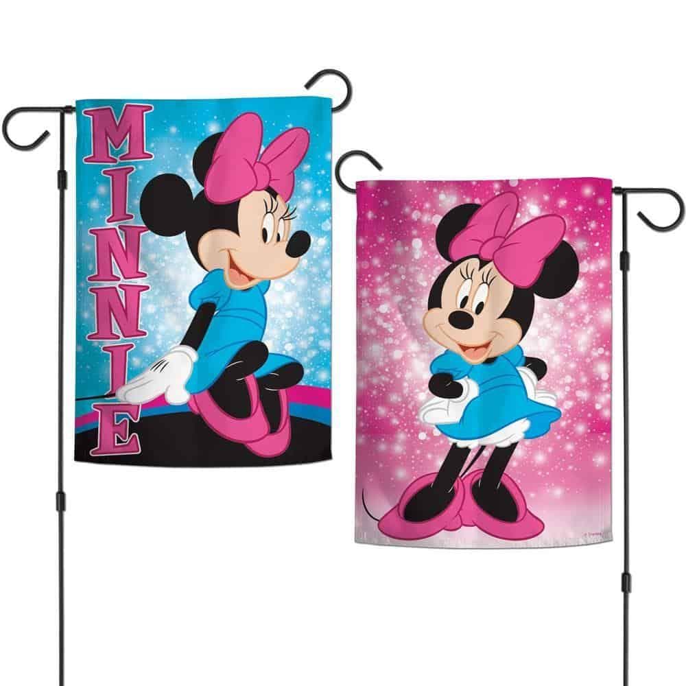 Minnie Mouse Garden Flag 2 Sided Sparkle Pink heartlandflags