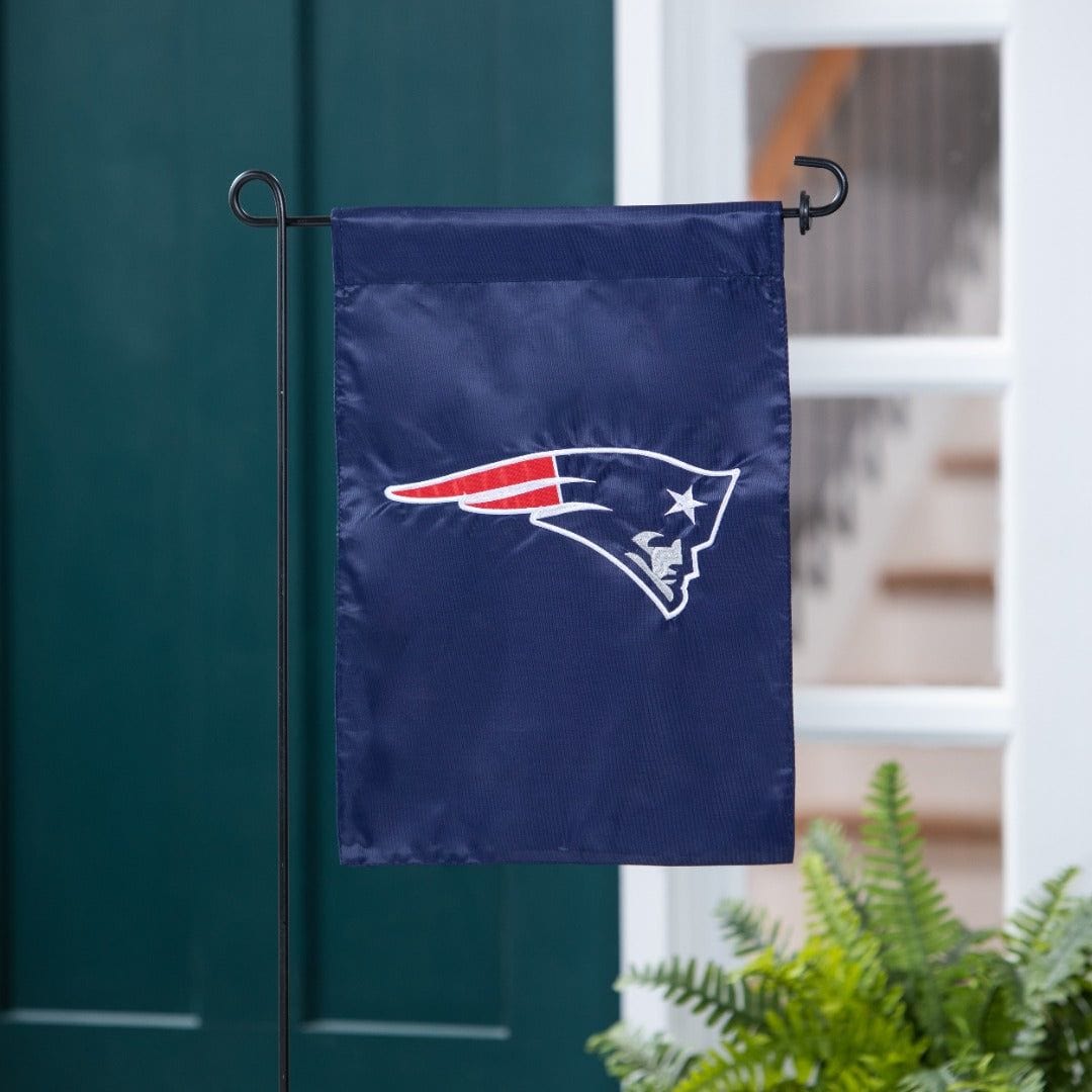 New England Patriots Garden Flag 2 Sided Applique Logo heartlandflags