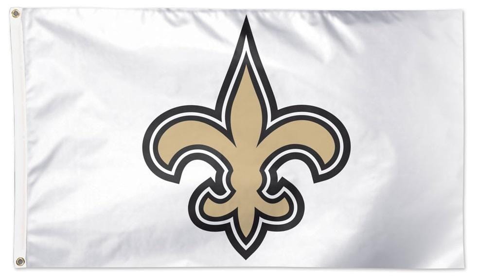 New Orleans Saints Flag 3x5 Logo White heartlandflags