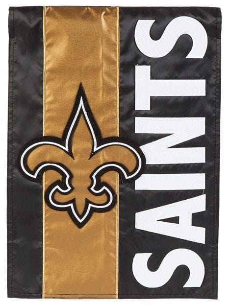 New Orleans Saints Garden Flag 2 Sided Applique heartlandflags