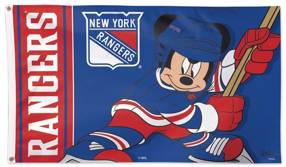 New York Rangers Flag 3x5 Mickey Mouse Disney heartlandflags