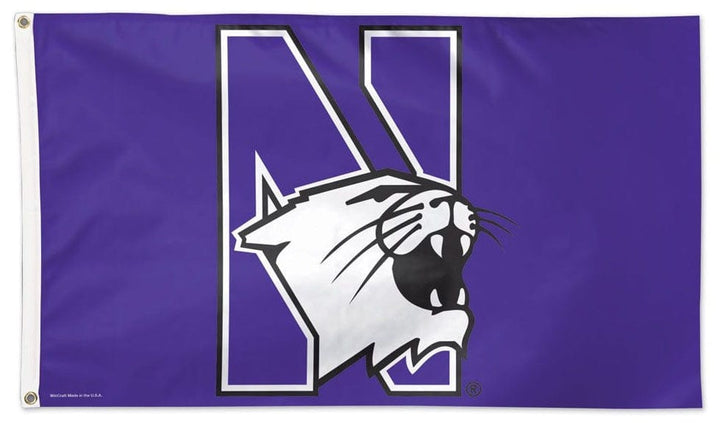 Northwestern Wildcats Logo Flag 3x5 Purple heartlandflags