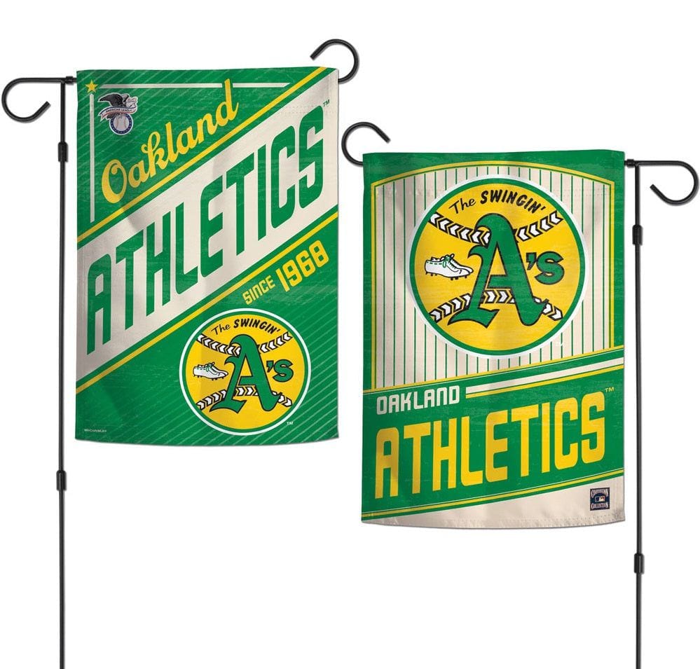 Oakland A's Garden Flag 2 Sided Cooperstown Logo heartlandflags