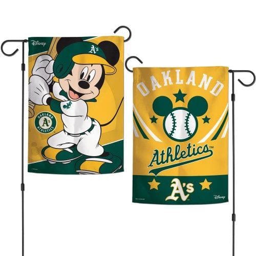 Oakland A's Garden Flag 2 Sided Mickey Mouse Disney heartlandflags