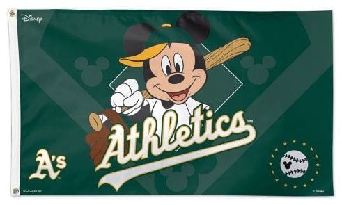 Oakland Flag 3x5 A's Mickey Mouse Baseball Disney heartlandflags