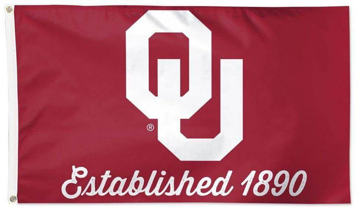 Oklahoma Sooners Flag 3x5 Established 1890 heartlandflags