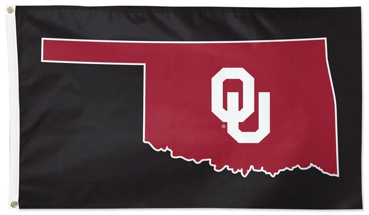 Oklahoma Sooners Flag 3x5 Secondary Logo Black heartlandflags