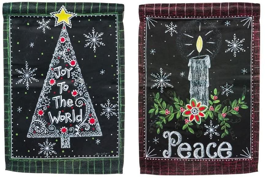 Peace Candle Christmas Garden Flag 2 Sided heartlandflags