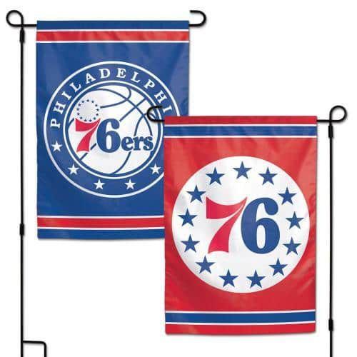 Philadelphia 76ers Garden Flag 2 Sided Logo heartlandflags