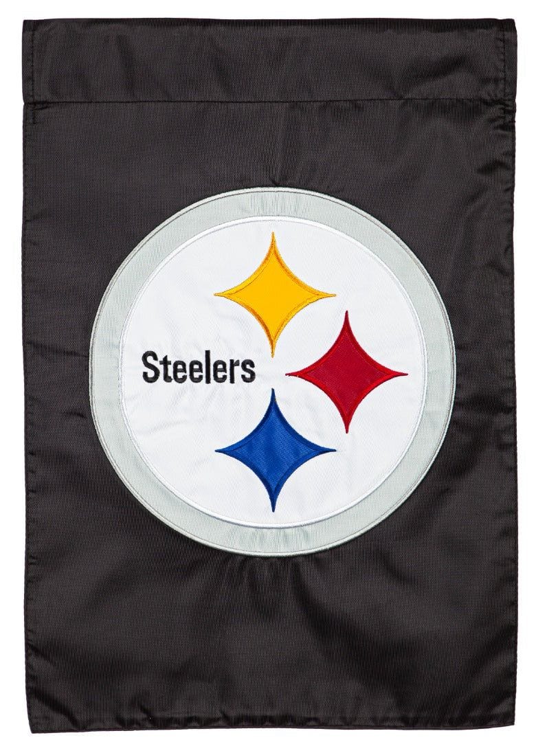 Pittsburgh Steelers Garden Flag 2 Sided Applique Logo heartlandflags