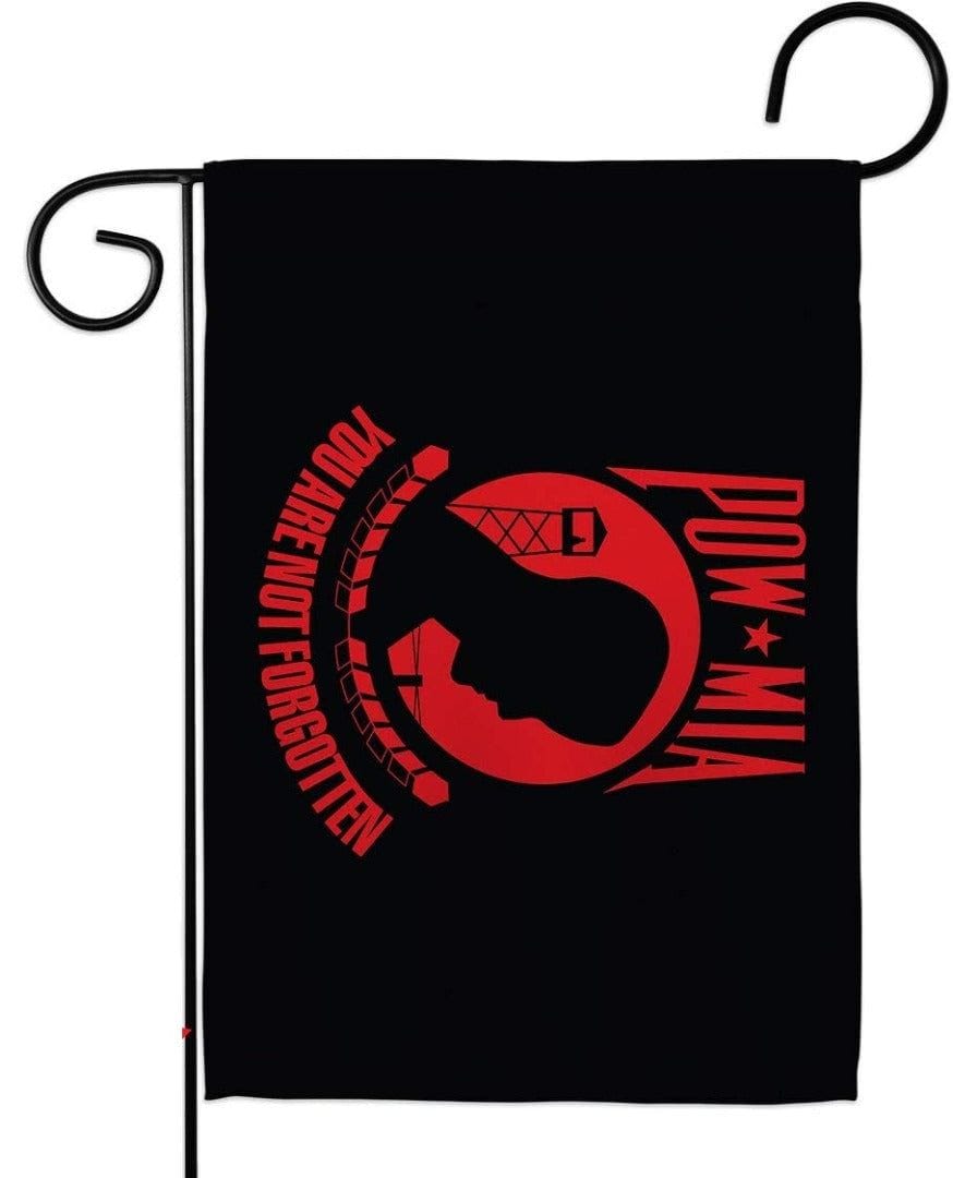 Red POW / MIA Garden Flag 2 Sided You Are Not Forgotten heartlandflags